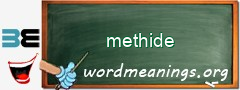 WordMeaning blackboard for methide